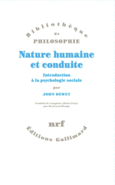Couverture Nature humaine et conduite ()