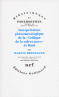 Couverture Interprétation phénoménologique de la «Critique de la raison pure» de Kant ()