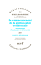 Couverture Le commencement de la philosophie occidentale (Martin Heidegger)