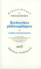 Couverture Recherches philosophiques (Ludwig Wittgenstein)