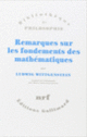 Couverture Remarques sur les fondements des mathématiques (Ludwig Wittgenstein)