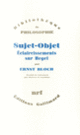 Couverture Sujet-objet (Ernst Bloch)