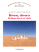 Couverture Désert, déserts (Marie Gautheron)