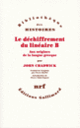 Couverture Le Déchiffrement du linéaire B (John Chadwick)