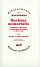 Couverture Machina memorialis (Mary Carruthers) Couverture Machina memorialis (Mary Carruthers)