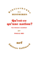 Couverture Qu'est-ce qu'une nation ? (Pascal Ory)
