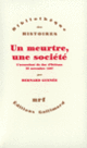 Couverture Un meurtre, une société (Bernard Guenée)