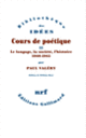 Couverture Cours de poétique (Paul Valéry)