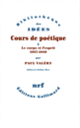 Couverture Cours de poétique (Paul Valéry)