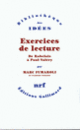 Couverture Exercices de lecture (Marc Fumaroli)