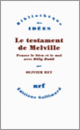 Couverture Le testament de Melville (Olivier Rey)
