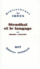 Couverture Stendhal et le langage (Michel Crouzet)