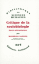 Couverture Critique de la sociobiologie (Marshall Sahlins)