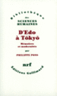 Couverture D'Edo à Tokyo (Philippe Pons)