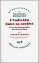 Couverture L'Individu dans sa société (Abram Kardiner)