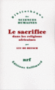 Couverture Le Sacrifice dans les religions africaines (Luc de Heusch)