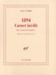 Couverture 1894 Carnet inédit (Paul Valéry)