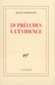 Couverture 59 préludes à l'évidence (Arnaud Oseredczuk)