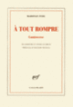 Couverture À tout rompre (Radovan Ivsic)