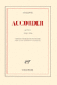 Couverture Accorder (Eugène Guillevic)