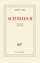 Couverture Actuelles (Albert Camus)