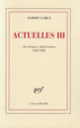 Couverture Actuelles (Albert Camus)