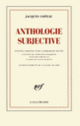 Couverture Anthologie subjective (Jacques Copeau)