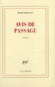 Couverture Avis de passage (Henri Droguet)