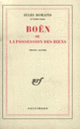 Couverture Boën ou la possession des biens (Jules Romains)