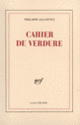 Couverture Cahier de verdure (Philippe Jaccottet)