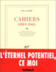 Couverture Cahiers (Paul Valéry)