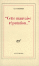 Couverture "Cette mauvaise réputation..." (Guy Debord)