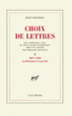Couverture Choix de lettres (Jean Paulhan)