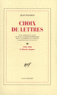 Couverture Choix de lettres (Jean Paulhan)