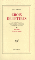 Couverture Choix de lettres ()