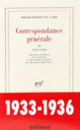 Couverture Correspondance générale (Roger Martin du Gard)