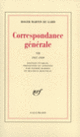 Couverture Correspondance générale (Roger Martin du Gard)