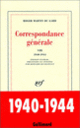 Couverture Correspondance générale (Roger Martin du Gard)