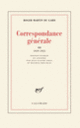 Couverture Correspondance générale (Roger Martin du Gard)