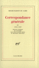 Couverture Correspondance générale (Roger Martin du Gard)