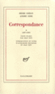 Couverture Correspondance I et II (Henri Ghéon,André Gide)