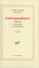 Couverture Correspondance (Valery Larbaud,Marcel Ray)