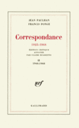 Couverture Correspondance (,Francis Ponge)
