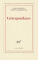 Couverture Correspondance (Jean Dubuffet,Witold Gombrowicz)