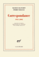 Couverture Correspondance (Maurice Blanchot,Pierre Madaule)