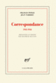 Couverture Correspondance (Francis Ponge,Jean Tardieu)