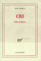 Couverture Cri (Max Loreau)