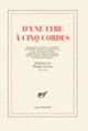Couverture D'une lyre à cinq cordes ( Anthologies,Philippe Jaccottet)