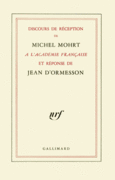 Couverture Discours de réception à l'Académie française et réponse de Jean d'Ormesson (,Jean d' Ormesson)