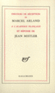 Couverture Discours de réception à l'Académie française et réponse de Jean Mistler (Marcel Arland,Jean Mistler)
